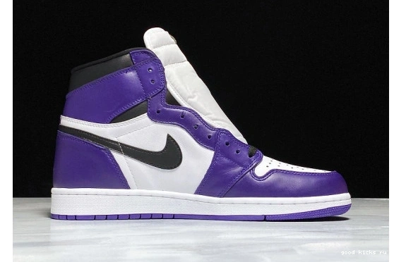 555088-500 Purple Retro 555088-500 High Jordan Air Court 1 White 0408